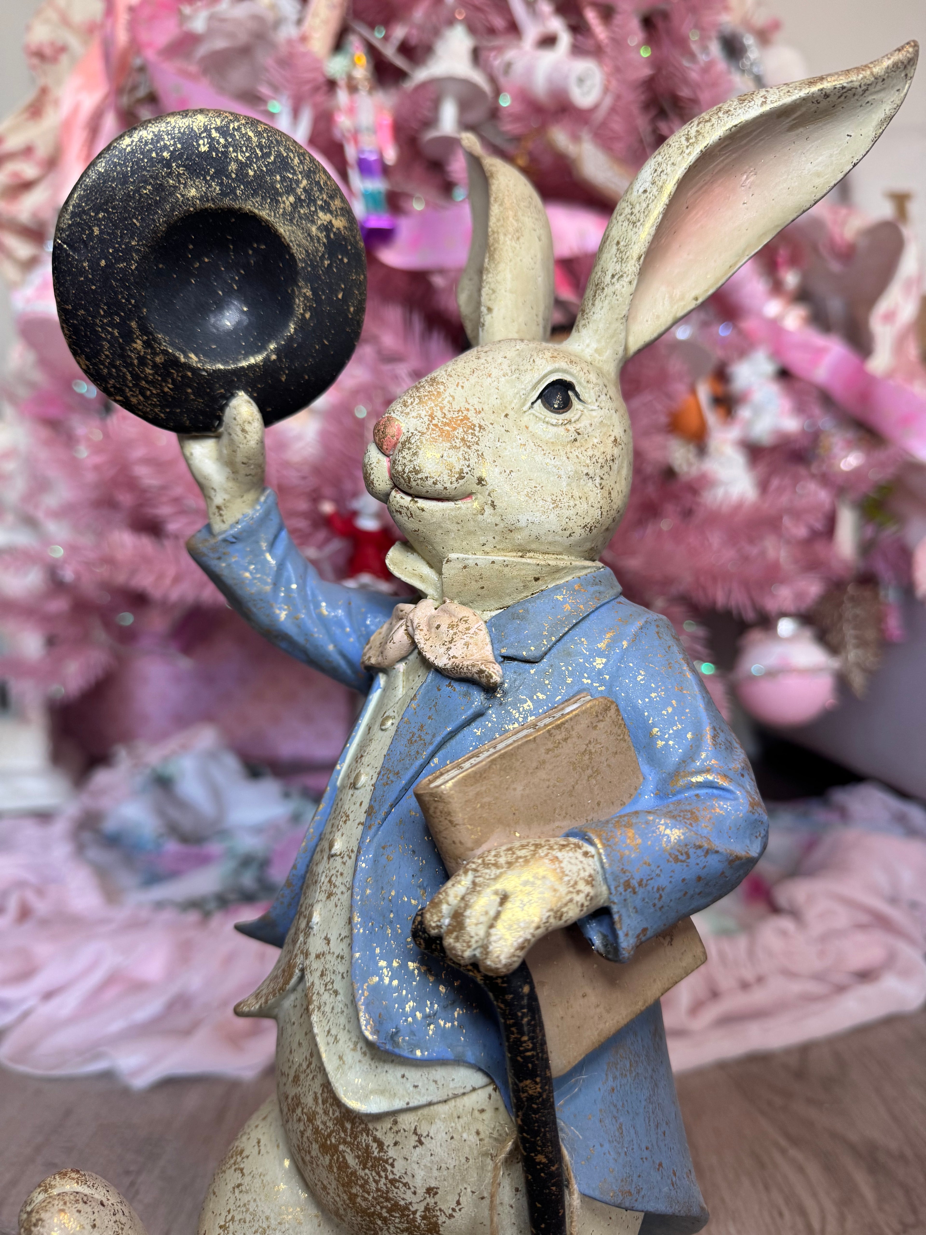 Top Hat Resin Bunny