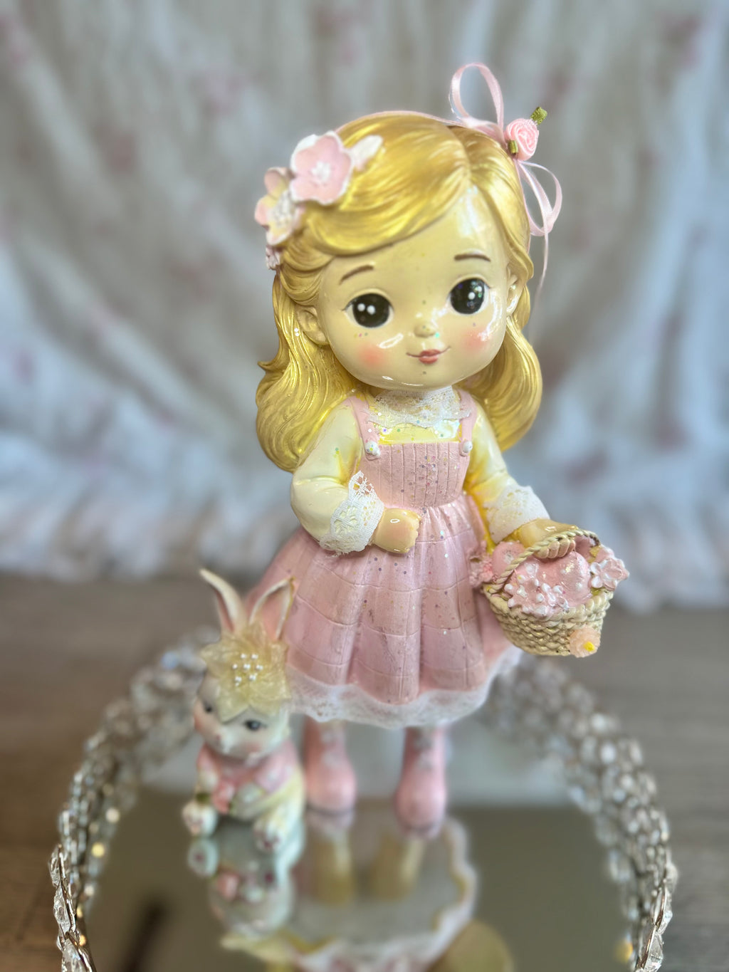 Easter Resin Young girl figurine