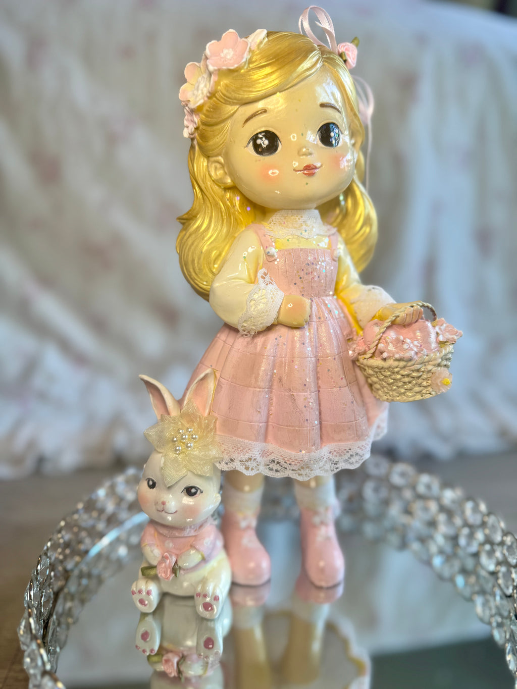 Easter Resin Young girl figurine