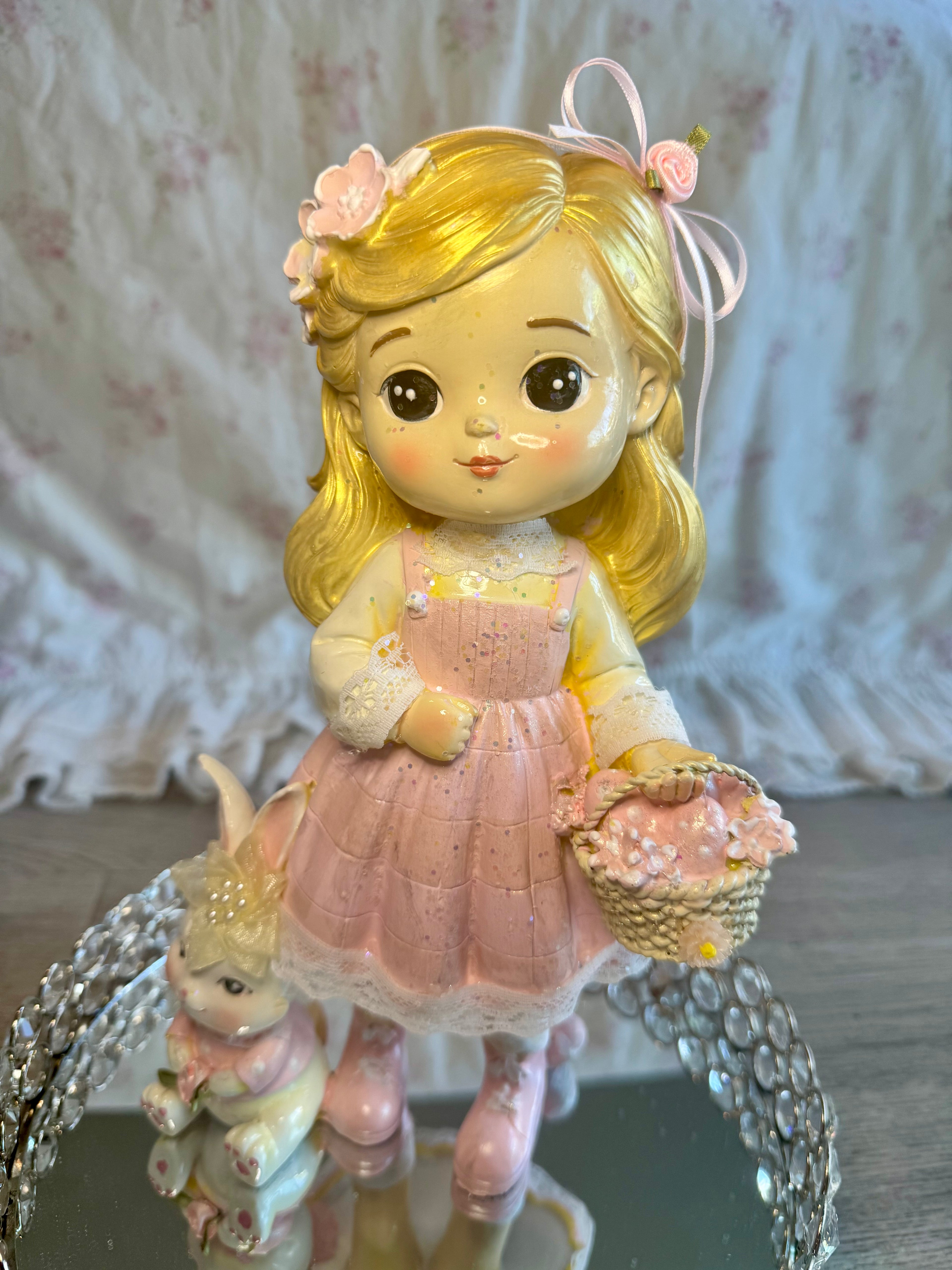 Easter Resin Young girl figurine