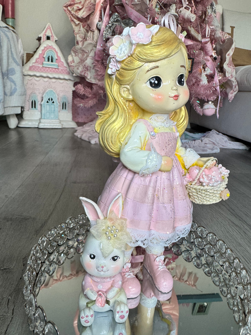 Easter Resin Young girl figurine