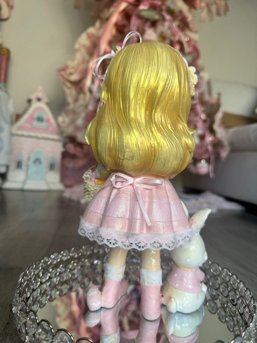 Easter Resin Young girl figurine