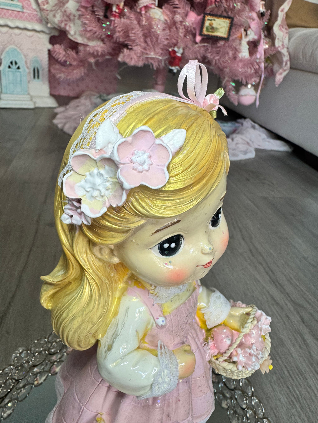 Easter Resin Young girl figurine