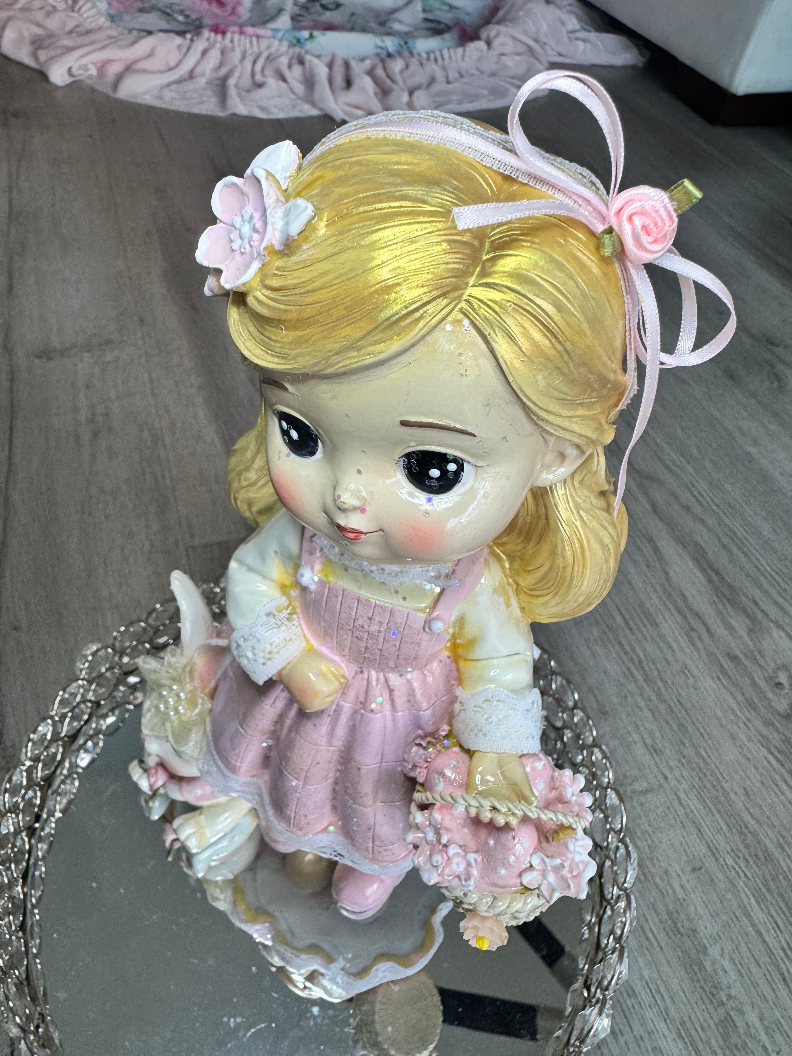 Easter Resin Young girl figurine